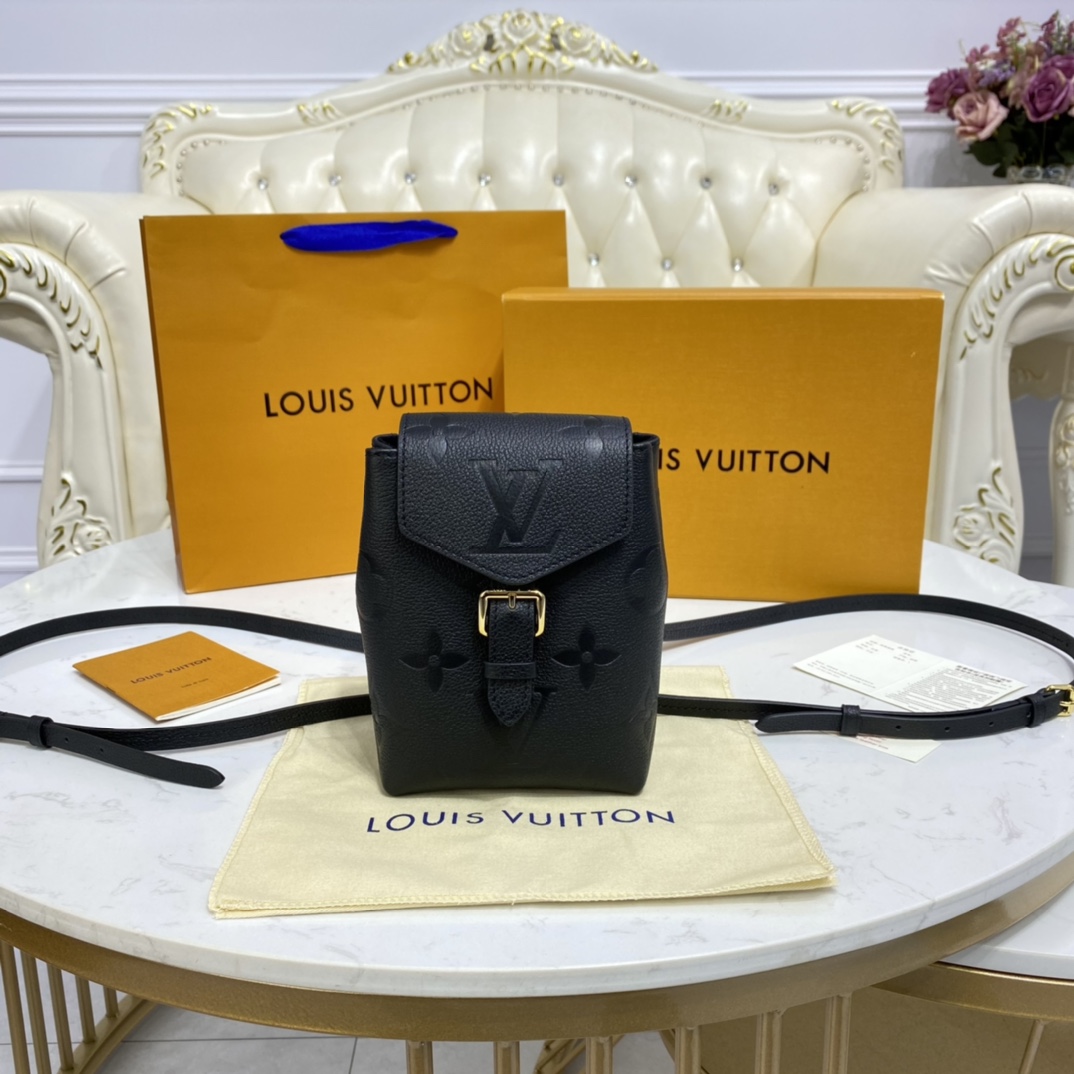 Louis Vuitton TINY BACKPACK Bag Monogram Empreinte M80596 Black